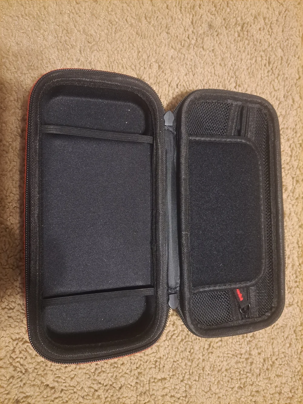 Hardshell Nintendo Switch lite Case - Black with Red Trim